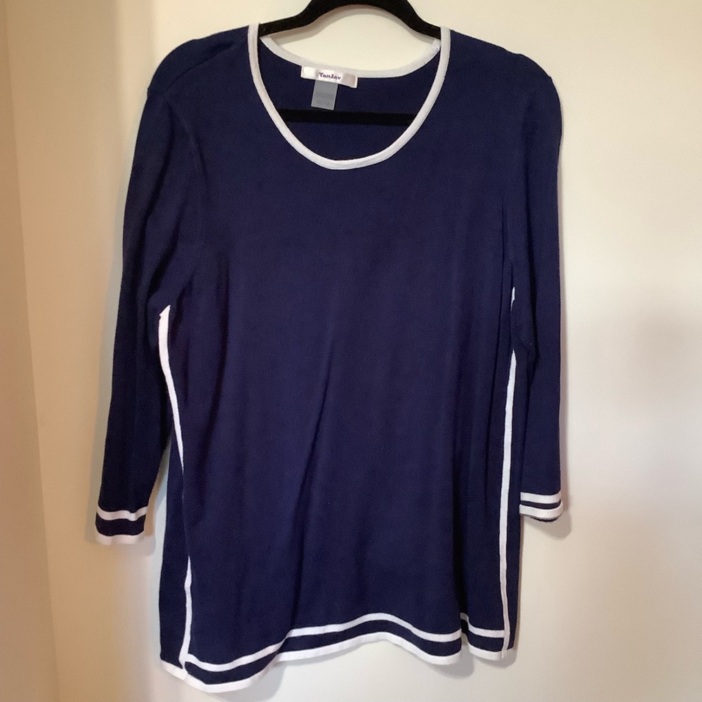 TANJAY:  Navy Blue Long Sleeve Top (NWOT)